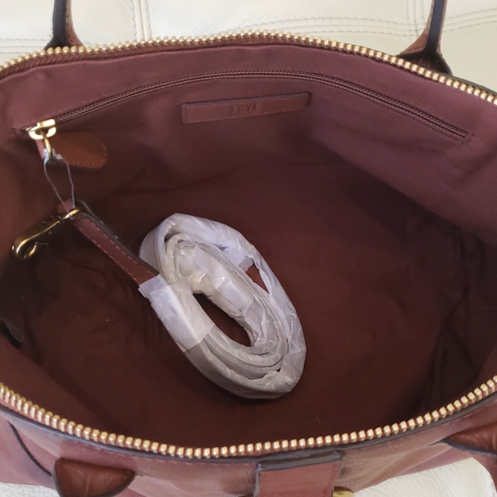 FRYE Ring Dome Satchel, Cognac - Picture 3 of 8